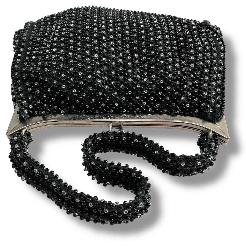Elegant Black Beaded Handbag - Picture 4 of 7